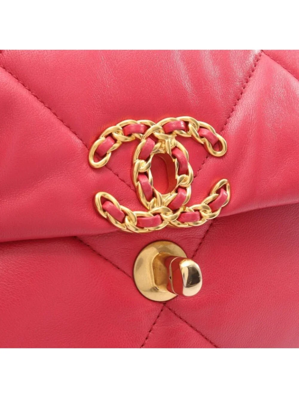 Chanel Shoulder Bag 19 Dizeneuf Quilted 2-Way Pink Lambskin 19 Chain
